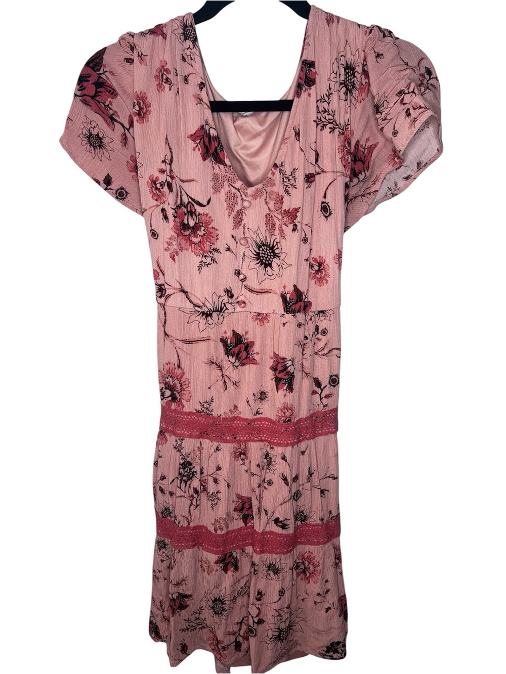 Maurices Blush Pink Floral Dress-112